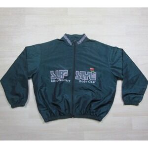 Vintage 90s Surf Style Iridescent Windbreaker Jacket (One Size) Full Zip Skate